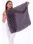 Siyah Beyaz Puantiye Model Fular Bandana Şal Estascarf 70X70 cm 2