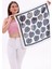 Monstera Yaprakları Model Fular Bandana Şal Estascarf 70X70 cm 2