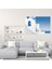 Santorini Minimalist Grafik Cam Tablo - Ev Dekorasyonu Minimalist Grafik Tasarım 2