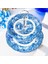 Vintage Blue 2 Katlı Kurabiyelik Seti Porselen Yuvarlak Desenli 3 Parça 21 cm ve 26 cm 4