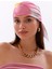 Pembe Rüya Çiçekleri Model Fular Bandana Şal Estascarf 70X70 cm 3