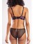 Golshan Gardenia Mini Slip, Kadın Dantelli Çiçek Baskılı Siyah Normal Bel Külot 7