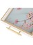 Sakura Dikdörtgen Çay Kahve Cam Sunum Tepsisi 31x45cm 2
