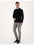 Erkek Gri Slim Fit Kordonlu Kanvas Pantolon 50310829-VR024 3