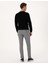 Erkek Gri Slim Fit Kordonlu Kanvas Pantolon 50310829-VR024 4