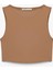Skinny Bisiklet Yaka Kolsuz Crop Top 1