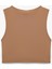 Skinny Bisiklet Yaka Kolsuz Crop Top 2