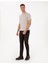 Erkek Koyu Kahverengi Slim Fit Kordonlu Kanvas Pantolon 50310829-VR084 3
