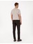 Erkek Koyu Kahverengi Slim Fit Kordonlu Kanvas Pantolon 50310829-VR084 4