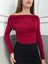 Yeni Ürün Kadın Omzu Düşük Büzgü Detaylı Viskon Kumaş Uzun Kol Bluz 0024 1