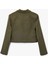 Uzun Kollu Kruvaze Tüvit Crop Blazer Ceket 2