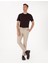 Erkek Bej Slim Fit Kordonlu Kanvas Pantolon 50310829-VR011 1