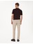 Erkek Bej Slim Fit Kordonlu Kanvas Pantolon 50310829-VR011 4
