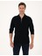 Erkek Siyah Slim Fit Kıvrılmaz Fermuarlı Polo Yaka Basic Pike Sweatshirt 50314046-VR046 1