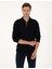 Erkek Siyah Slim Fit Kıvrılmaz Fermuarlı Polo Yaka Basic Pike Sweatshirt 50314046-VR046 3