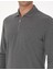 Erkek Antrasit Melanj Slim Fit Kıvrılmaz Fermuarlı Polo Yaka Basic Pike Sweatshirt 50314046-VR081 6