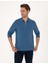Erkek Açık Lacivert Slim Fit Kıvrılmaz Fermuarlı Polo Yaka Basic Pike Sweatshirt 50314046-VR059 3