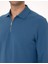Erkek Açık Lacivert Slim Fit Kıvrılmaz Fermuarlı Polo Yaka Basic Pike Sweatshirt 50314046-VR059 6
