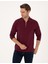 Erkek Bordo Slim Fit Kıvrılmaz Fermuarlı Polo Yaka Basic Pike Sweatshirt 50314046-VR014 3