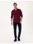 Erkek Bordo Slim Fit Kıvrılmaz Fermuarlı Polo Yaka Basic Pike Sweatshirt 50314046-VR014 4