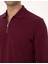 Erkek Bordo Slim Fit Kıvrılmaz Fermuarlı Polo Yaka Basic Pike Sweatshirt 50314046-VR014 6