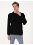 Erkek Siyah 2 Iplik Regular Fit Bisiklet Yaka Basic Sweatshirt 50314054-VR046 1