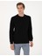 Erkek Siyah 2 Iplik Regular Fit Bisiklet Yaka Basic Sweatshirt 50314054-VR046 3