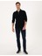 Erkek Siyah Slim Fit Kıvrılmaz Fermuarlı Polo Yaka Basic Pike Sweatshirt 50314046-VR046 4