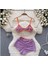 Mor Parlak Bikini, Yüksek Bel Bikini, Mor Yüksek Bel Bikini 2