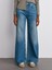 72037 Kendinden Tintli Geniş Denim Pantolon-Tint 5