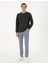 Erkek Koyu Yeşil 2 Iplik Regular Fit Bisiklet Yaka Basic Sweatshirt 50314054-VR079 4