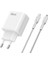 BOLT DUO 20W Usb-A ve Type-C Çift Portlu Hızlı Şarj Aleti, Lightning Kablo ve Adaptör Seti, Beyaz 5