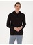 Erkek Koyu Kahverengi 2 Iplik Regular Fit Içi Polarlı Kapüşonlu Basic Sweatshirt 50314055-VR084 1