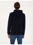 Erkek Lacivert 2 Iplik Regular Fit Içi Polarlı Kapüşonlu Basic Sweatshirt 50314055-VR033 5
