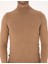 Erkek Camel Slim Fit Yarım Balıkçı Yaka Basic Triko Kazak 50314176-VR015 6