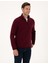 Erkek Bordo Regular Fit Yarım Fermuarlı Polar Sweatshirt 50314056-VR014 3