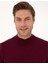 Erkek Bordo Slim Fit Yarım Balıkçı Yaka Basic Triko Kazak 50314176-VR014 2