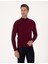 Erkek Bordo Slim Fit Yarım Balıkçı Yaka Basic Triko Kazak 50314176-VR014 3