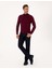 Erkek Bordo Slim Fit Yarım Balıkçı Yaka Basic Triko Kazak 50314176-VR014 4