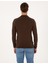 Erkek Kahverengi Slim Fit Polo Yaka Basic Triko Kazak 50314189-VR029 5
