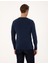 Erkek Açık Lacivert Slim Fit Bisiklet Yaka Basic Triko Kazak 50314192-VR059 5