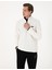 Erkek Beyaz Regular Fit Yarım Fermuarlı Polar Sweatshirt 50314056-VR013 3