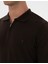 Erkek Koyu Kahverengi Slim Fit Polo Yaka Fermuarlı Basic Triko Kazak 50314191-VR084 7