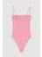 Ince Askılı Bodysuit Pembe 3