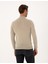 Erkek Kum Melanj Slim Fit Yarım Balıkçı Yaka Basic Triko Kazak 50314176-VR123 5