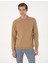 Erkek Açık Kahverengi 2 Iplik Regular Fit Bisiklet Yaka Basic Sweatshirt 50314054-VR002 1
