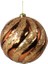 Yılbaşı Süsü Pullu Dönence Top Kahverengi 20 cm 1