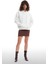 Kapüşonlu Kanguru Cepli Sweatshirt Ekru 3