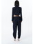 Vatka Detaylı Crop Blazer Ceket Lacivert 5