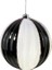Yılbaşı Süsü Dilimli Top Siyah Beyaz 20 cm 1